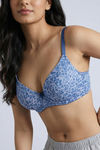 Zivame Padded Regular Wired Medium Coverage Tshirt Bra - Blue Animal Print — thumbnail 5